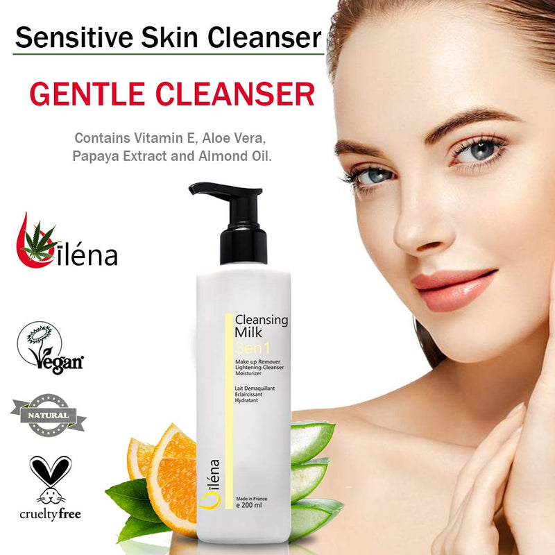 [Australia] - Make-up Remover Lightening Cleansing Milk Micellar Milk Facial Cleanser for Sensitive Skin Cleanser Make up waterproof Remover 200 ml 