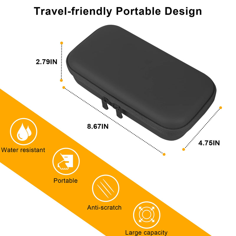 [Australia] - BOVKE Carry Case for Asthma Inhaler, Inhaler Spacer for Kids and Adults, Masks, Extra Mesh Pockets for accessories, Black (CASE ONLY 