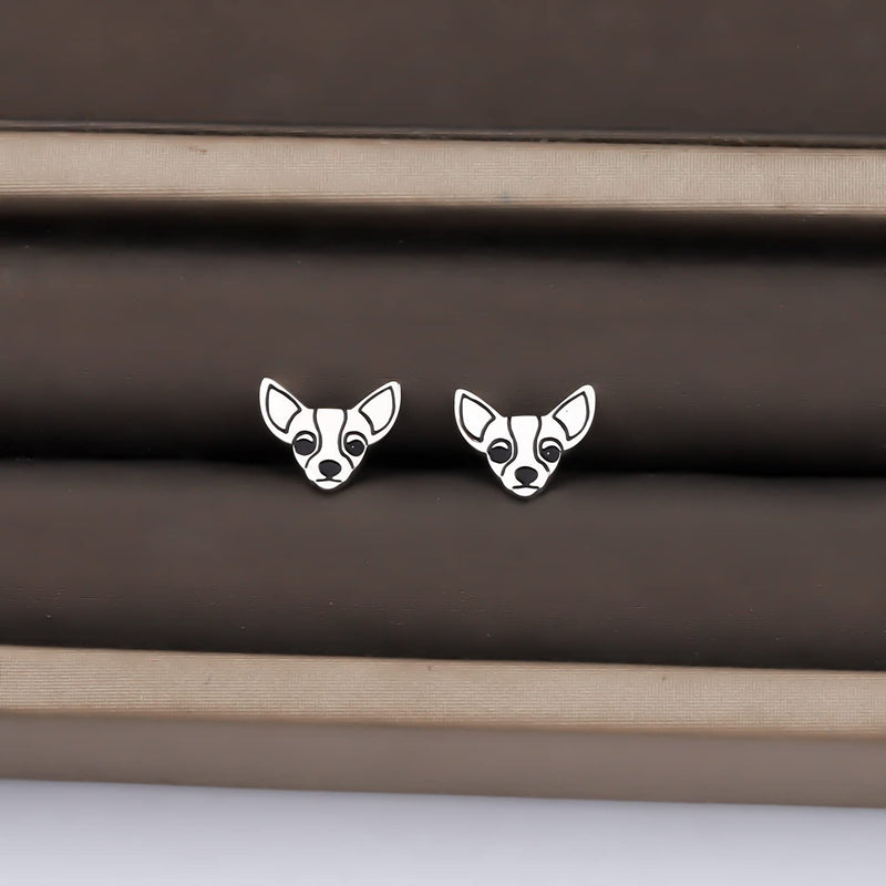 [Australia] - FAADBUK Chihuahua Stud Earrings Chihuahua Jewelry Chihuahua Gift Chihuahua Charm Earrings Gift for Chihuahua Lover 