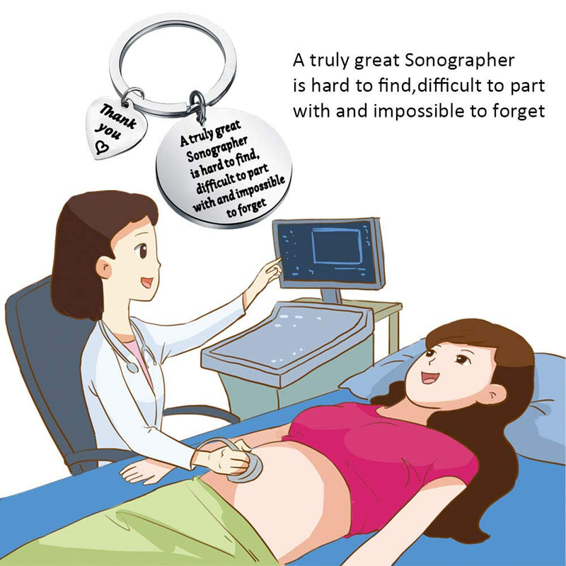 [Australia] - BAUNA Sonographer Gifts A Truly Great Sonographer is Hard to Find Sonographer Keychain Ultrasound Tech Gifts for Medical Sonographer Ultrasound Student 