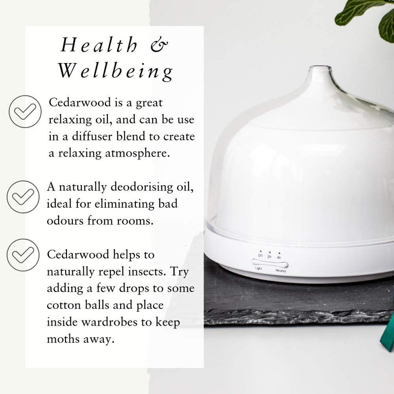 [Australia] - Absolute Aromas Organic Cedarwood Essential Oil 10ml - 100% Pure, Natural, Undiluted, Vegan and Cruelty-Free - For use in a Diffuser and Aromatherapy Blends 10 ml (Pack of 1) 