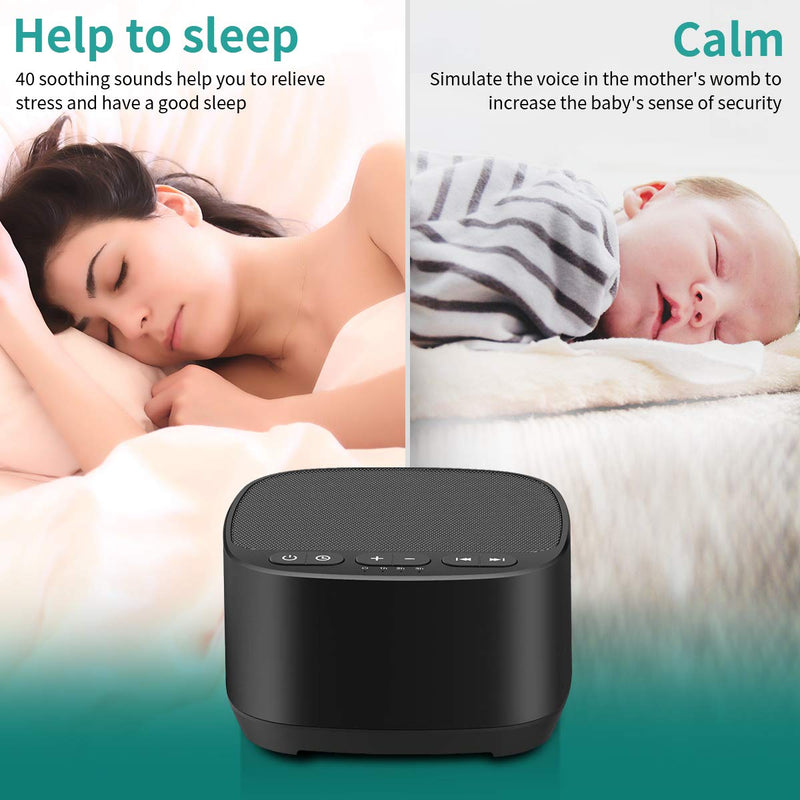 [Australia] - Magicteam Sleep Sound White Noise Machine with 40 Natural Soothing Sounds and Memory Function 32 Levels of Volume Powered by AC or USB and Sleep Timer Sound Therapy for Baby Kids Adults … 