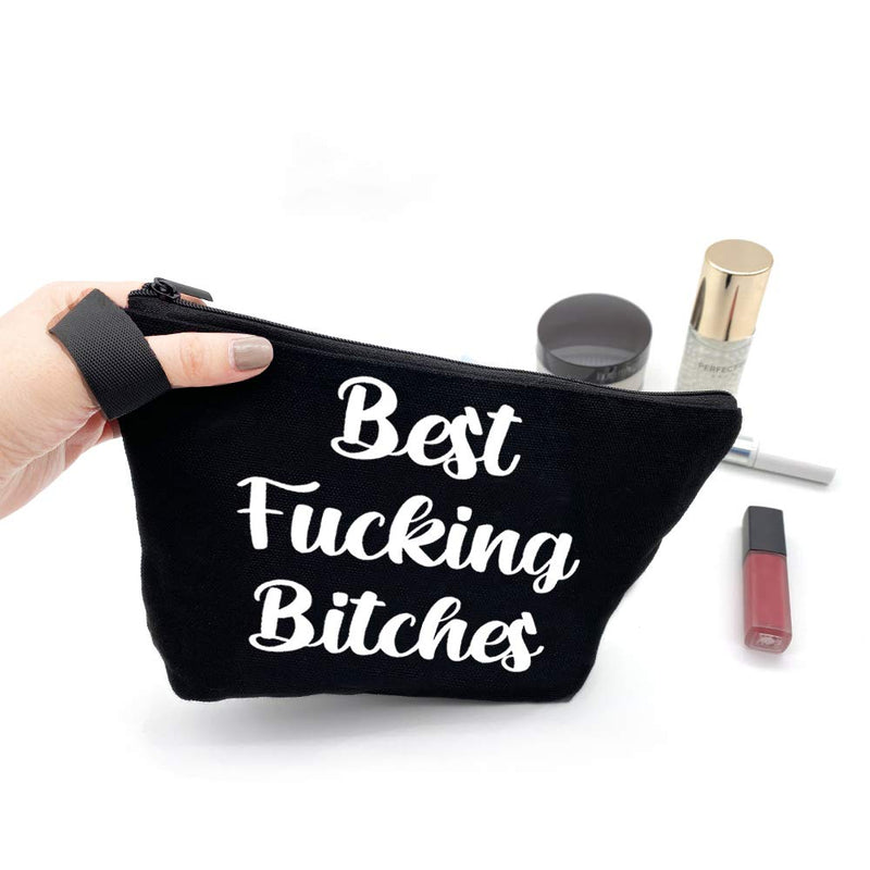 [Australia] - HomeLove Inc. Funny Sister Friendship Gift black Makeup Cosmetic Bag Zipper Pouch Toiletry Travel Bag for Women Her 