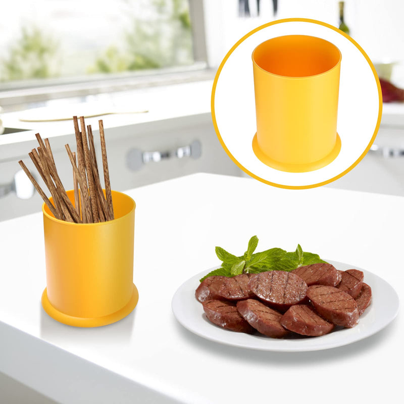 [Australia] - Hemoton Kitchen Utensil Holder Plastic Chopsticks Storage Caddy Stand Spoon Fork Storage Pot Case Organizer Countertop Tableware Container Yellow 