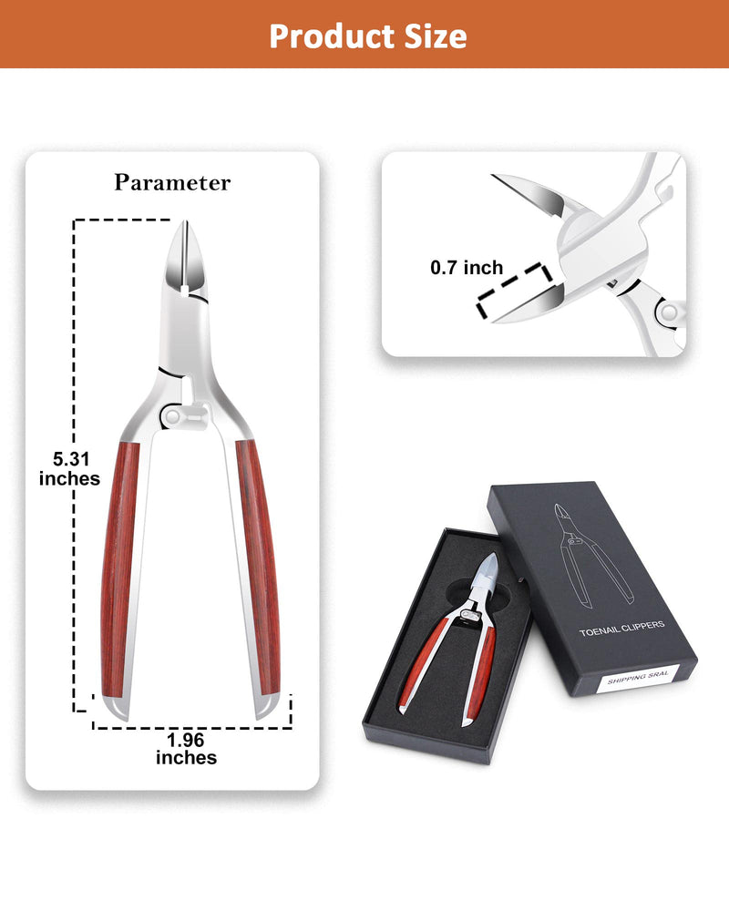 [Australia] - [Upgraded] Toenail Clippers for Thick Nails, Heavy Duty Professional Ingrown Toenail Clippers for Women Men, with Long Handle Easy to Hold Use 
