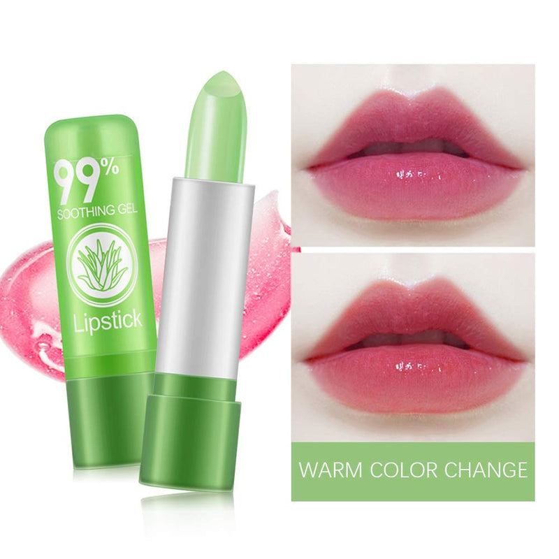 [Australia] - Ownest 10 Packs Aloe Vera Lipstick, Long Lasting Nutritious Soothing Lip Balm, Lips Moisturizing Magic Temperature Color Change Lipstick, Lip Care A 