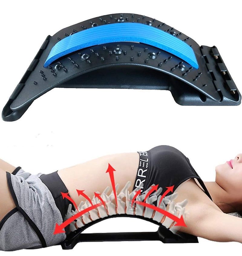 [Australia] - Back Stretcher for pain relief, Posture Corrector, 3 Levels Adjustable Back Massager with Magnetic Beads for Back Lumbar Support Relaxation and Pain Relief 