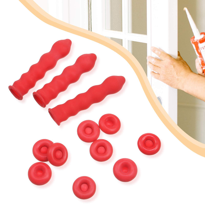 [Australia] - Caulk Cap Caulk Saver Cap Caulk Finishing Tool Caulk Saver Caps Caulking Tube Covers Tube Caps for Sealing and Preserving, Red (50 Pieces) 50 