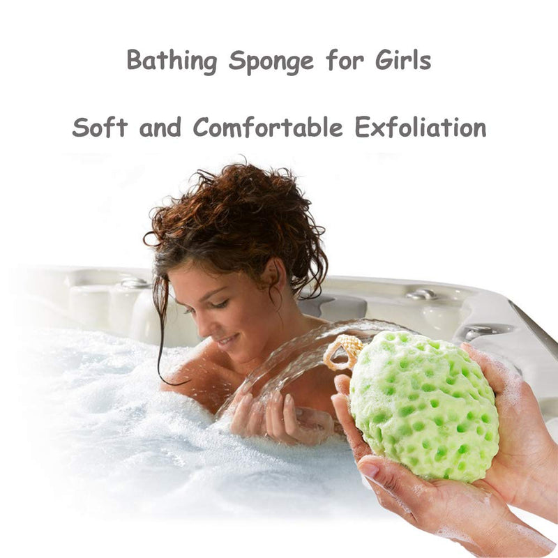 [Australia] - Spclsim Bath Shower Sponge Body Scrubber Loofah Sponge Gentle Body Exfoliating Loofahs Pouf Cleaning Body Luffa Sponge for Women Men Kid (A-Multi-Color-a) A-multi-color-a 