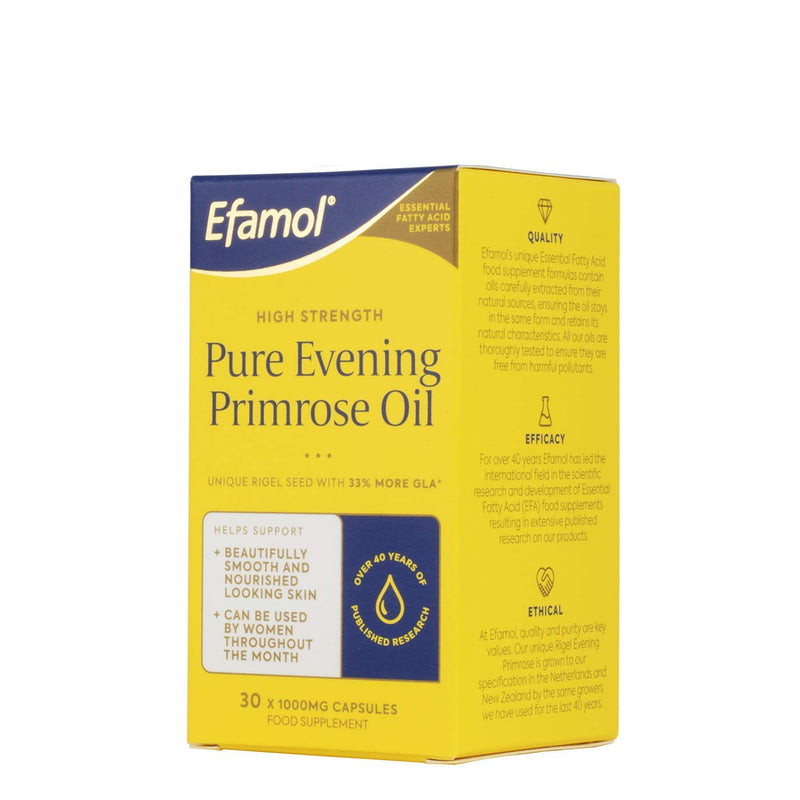 [Australia] - Efamol High Strength Pure Evening Primrose Oil 500mg | 90 Mini Easy to Swallow Capsules | Omega 6 Fatty Acids GLA + Vitamin E 