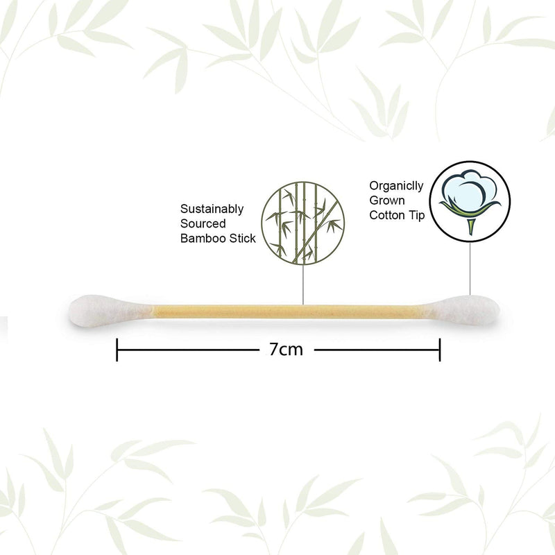 [Australia] - LEAF BOAT Bamboo Cotton Buds | Cotton Buds for Ears, makeup cleaning, etc. | GOTS Certified Biodegradable, Eco-Friendly and Plastic Free | Vegan | Recycled Packaging | (Pack of 1 Box, 300 Buds) 