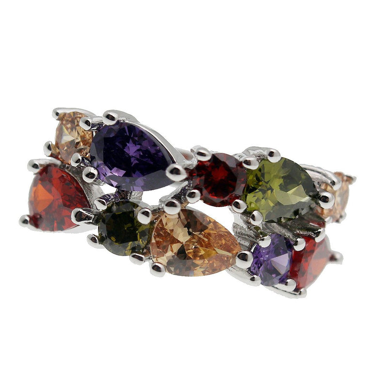 [Australia] - Valenetine's Jewelry Gifts Gemstones Sets Peridot Amethyst Garnet Morganite Ring Size 10# 