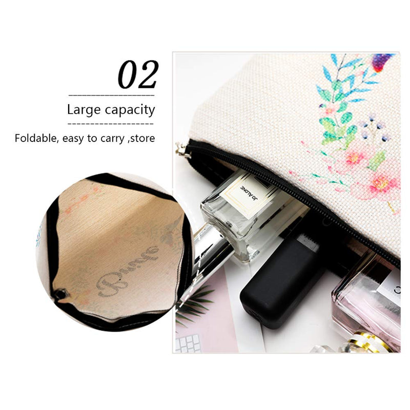 [Australia] - K Initial Monogram Personalized Travel Makeup Bag,Cosmetic Bag Pencil Pouch Gifts with Zipper Waterproof(Makeup bag-Letter K) 