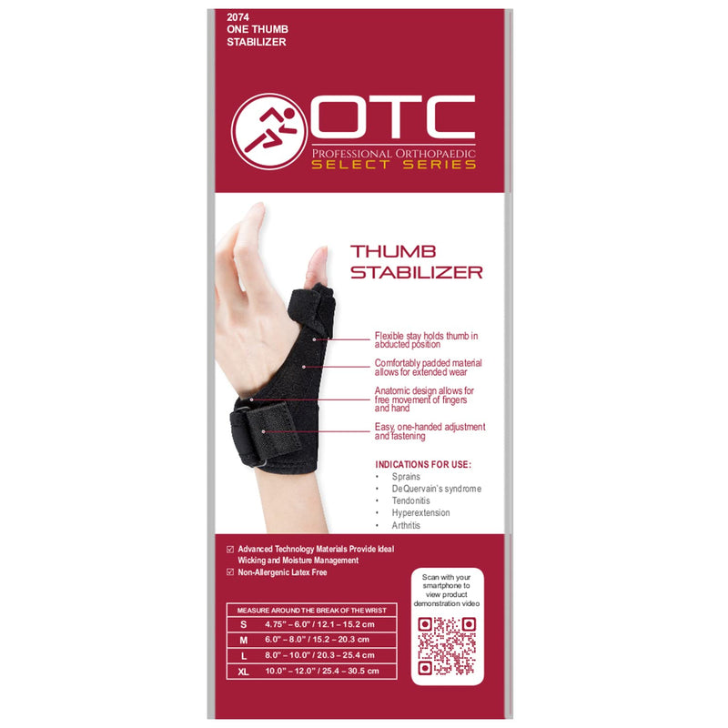 [Australia] - OTC Flexible Stay Select Series Thumb Stabilizer, Black (Left Hand), Small Black (Left Hand) 