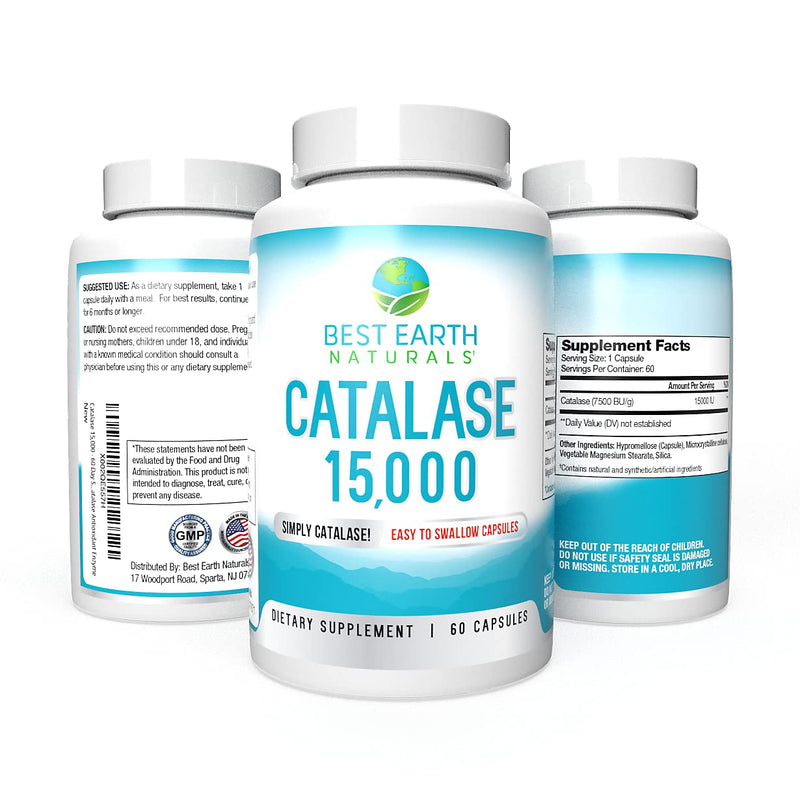 [Australia] - Catalase 15,000 - 60 Day Supply - Pure Catalase Antioxidant Enzyme 