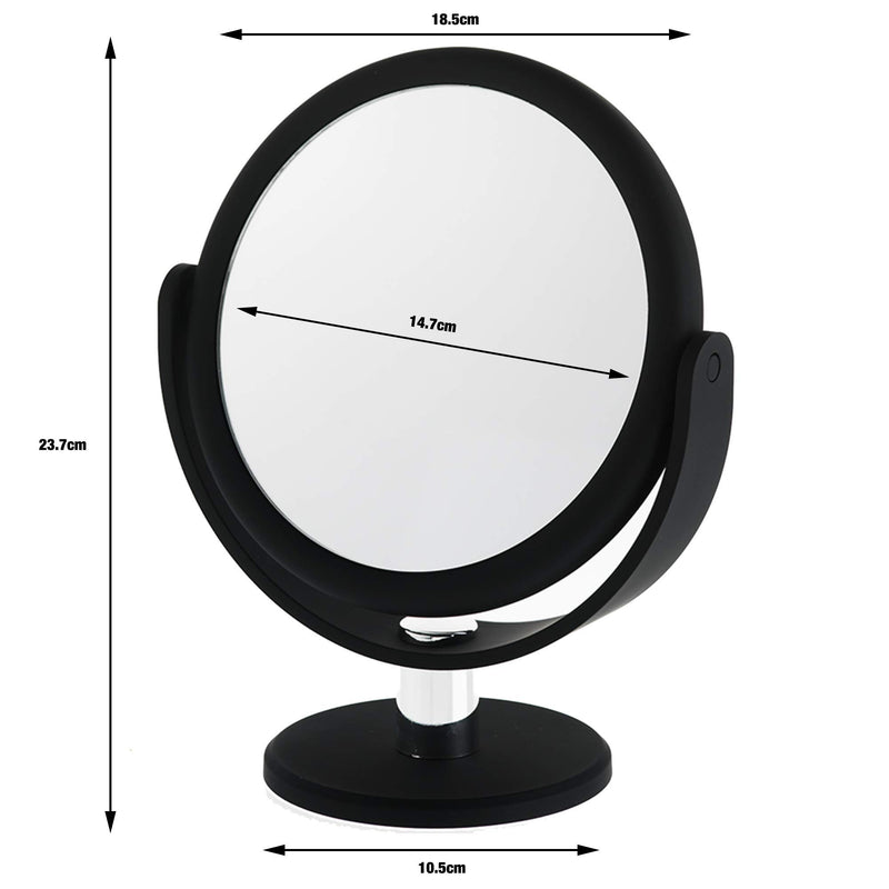 [Australia] - Danielle Creations Soft Touch Black Round Vanity Mirror, 10X Magnification 