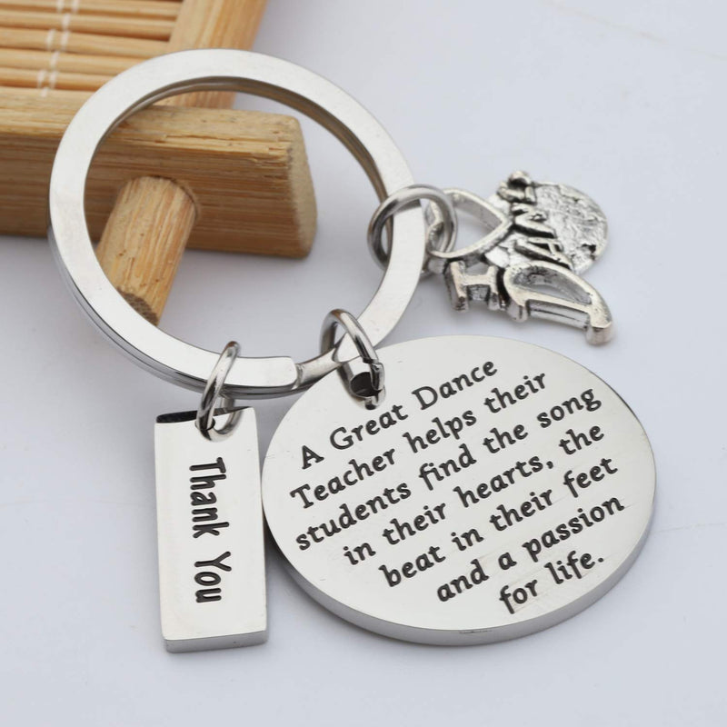 [Australia] - BNQL Dance Teacher Gifts Keychain Dance Instructors Gifts Dance Jewelry Gifts Thank You Dance Coach Gifts Love to Dance Charm 