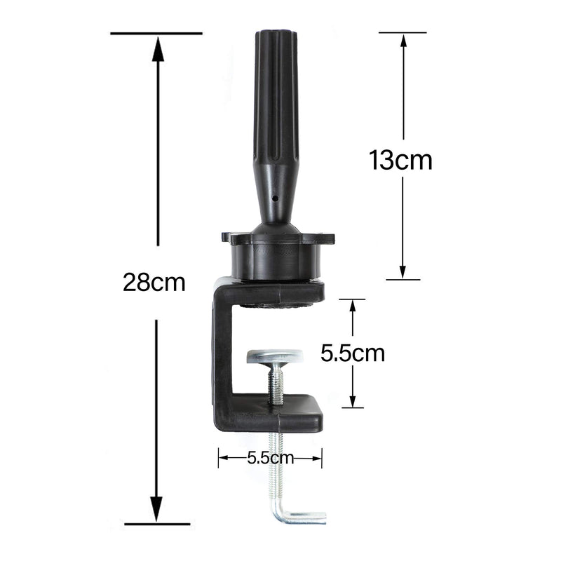 [Australia] - Clamp Holder for Mannequin Head Manikin Training Mannequin Head Stand Manicure Practice Hand Holder Adjustable Rotary Desk Table C-clamp Black C-Clamp Holder 