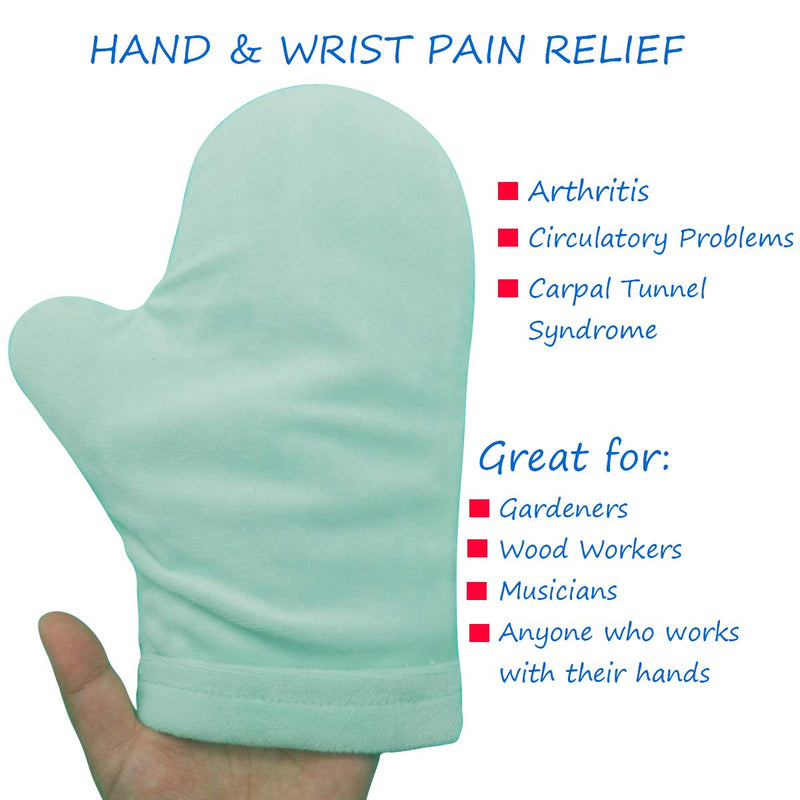 [Australia] - Hot and Cold Hand Therapy Gloves, Hand Ice Pack, Ice and Heat Therapy Pain Relieving Mittens | Microwavable and Freezable, Arthritis, Finger and Hand Injuries, and Carpal Tunnel (Glove Ice Pack) Glove Ice Pack 