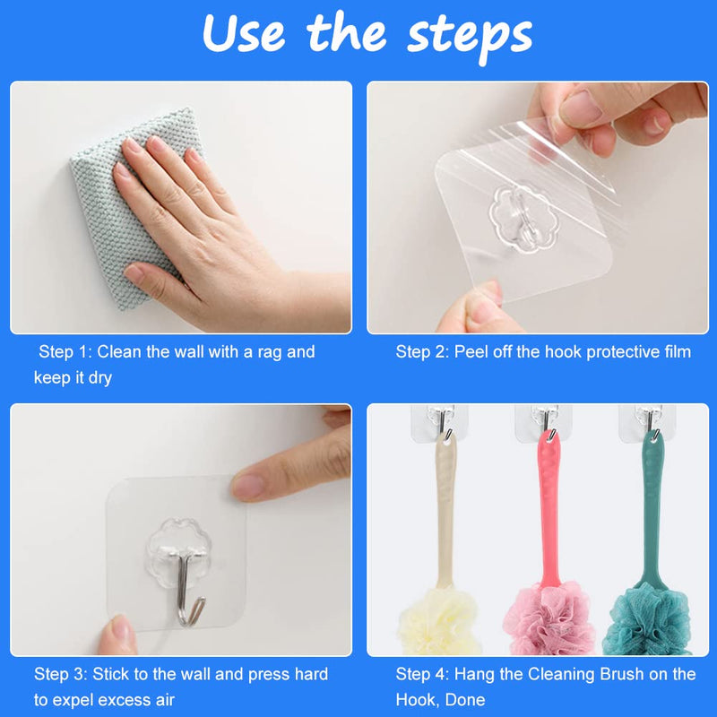 [Australia] - 3 Pack Long Handle Bath Brush,Body Brush Back Scrubber,Shower Body Exfoliating Brush,Loofah On a Stick Sponge Brush for Back Cleaning, Exfoliating and Removing Dead Skin 