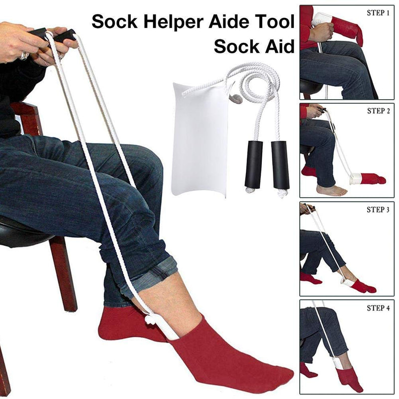 [Australia] - Sock Aid for Putting Socks on Sock Helper Slider Easy On and Off Stocking Slider for Elderly, Disabled, Handicapped, Pregnant Woman 