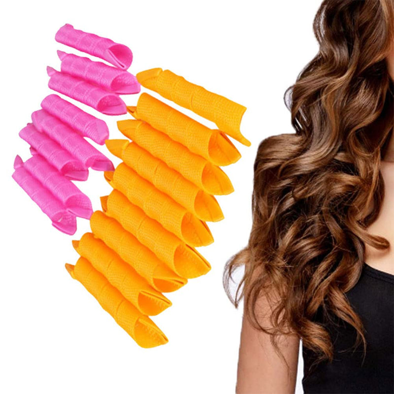 [Australia] - Spiral Curls Styling Kit, 24 Pcs Spiral Curls, Hair Styling Rollers Tools, No Heat DIY Hair Roller Kit, Magic Hair Rollers, Suitable for Girls Makeup, DIY Hair Styling Tools 