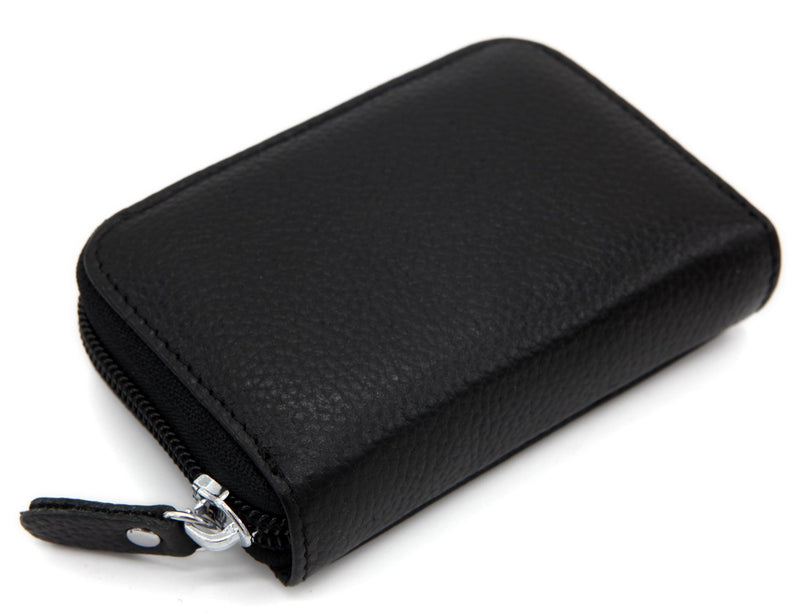 [Australia] - Zhoma RFID Blocking Genuine Leather Credit Card Case Holder Security Travel Wallet - Black 