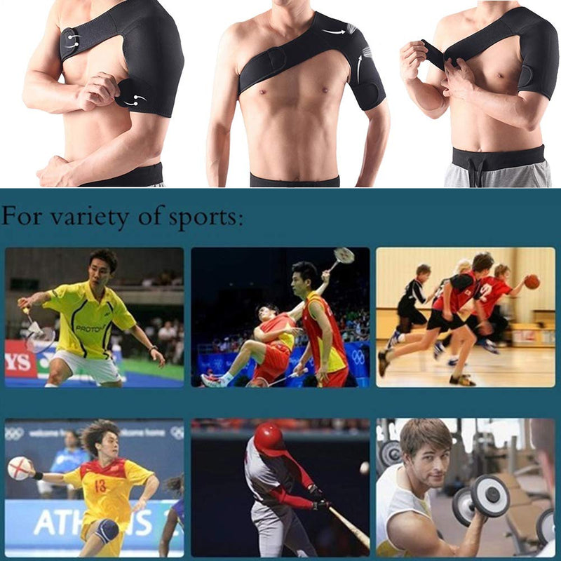 [Australia] - New Adjustable Elastic Shoulder Support Brace for Women and Men,Adjustable Shoulder Strap Compression Sleeves,Comfortable Breathable Neoprene,Back Protector Back Posture Corrector Strap S: 99-154 Pound Right 