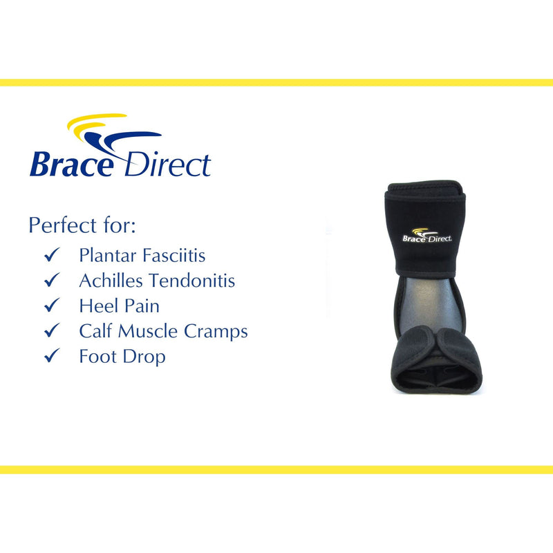 [Australia] - Dorsal Adjustable Night Sleeping Splint - for Plantar Fasciitis Relief, Arch Support, Heel Foot Pain, Achilles Tendonitis, Drop Foot, Comfortable fit on Left or Right Foot by Brace Direct S-M 