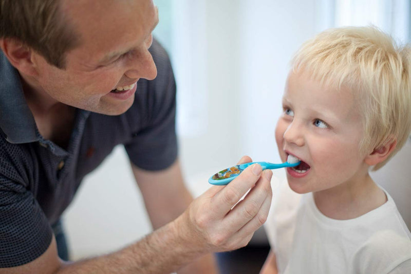 [Australia] - Jordan ® | Step 2 Toothbrush Kids | Kids Toothbrush for Age 3-5 Years Old | Soft Bristles, Dual Ergonomic Handle & BPA Free | Pink & Yellow Color | Pack 4 Units 