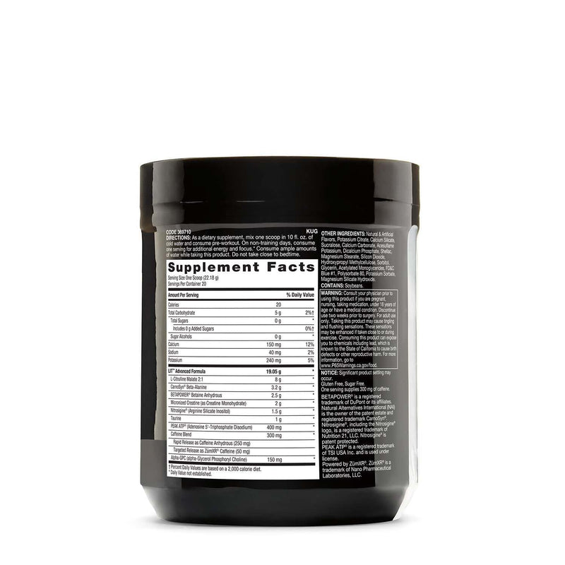 [Australia] - Beyond Raw LIT AF | Advanced Formula Clinical Strength Pre-Workout Powder | Contains Caffeine, L-Citruline, and Nitrosigine | ICY Fireworks | 20 Servings 