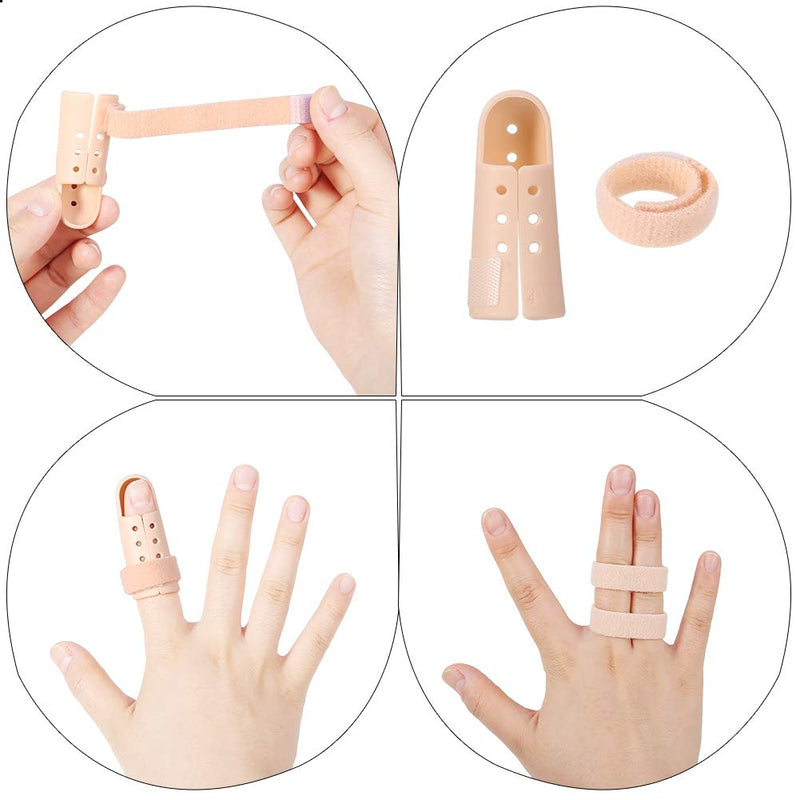 [Australia] - Havenport 15 Pcs Finger Splint Brace, Mallet Finger Splints Pinky, Plastic Finger Protector Support for Arthritis Basketball, Adjustable Finger Immobilizer for Broken Finger Joint Fracture Pain 