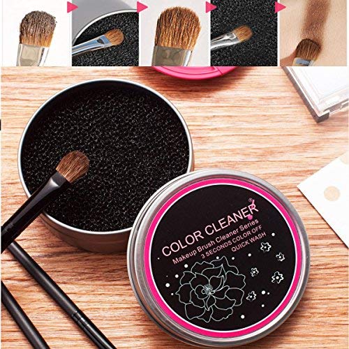 [Australia] - 2 Pack Cleaner Sponge, Dry Makeup Brushes Cleaner Eye Shadow or Blush Color Removal Quickly Switch to Next Color 