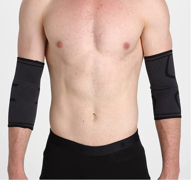 [Australia] - VITTO Elbow Support - Elbow Brace - Compression Arm Sleeve for Tendonitis - Arthritis - Best for Tennis Elbow - Golfers Elbow - Weightlifting (M, Black, 1) M 