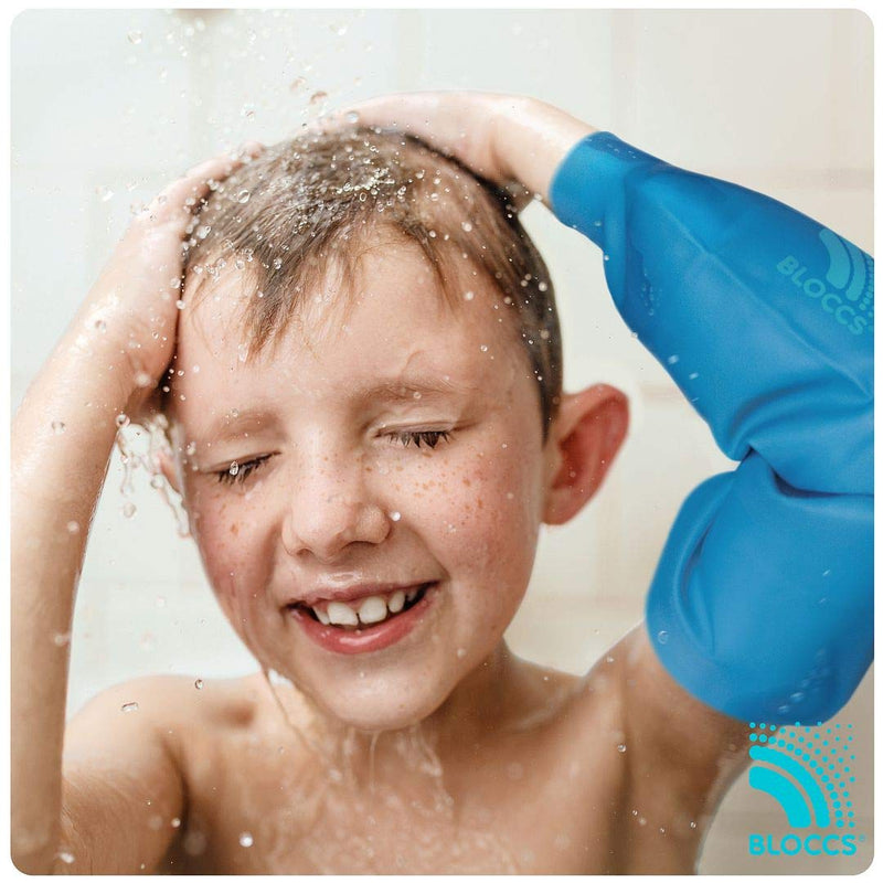 [Australia] - Bloccs Waterproof PICC Line Cover. Swim, Shower & Bathe. Watertight Protection for Cast, Dressings & Bandages - #CEP85-M - Child Elbow Protector - (Medium) Medium (Pack of 1) 