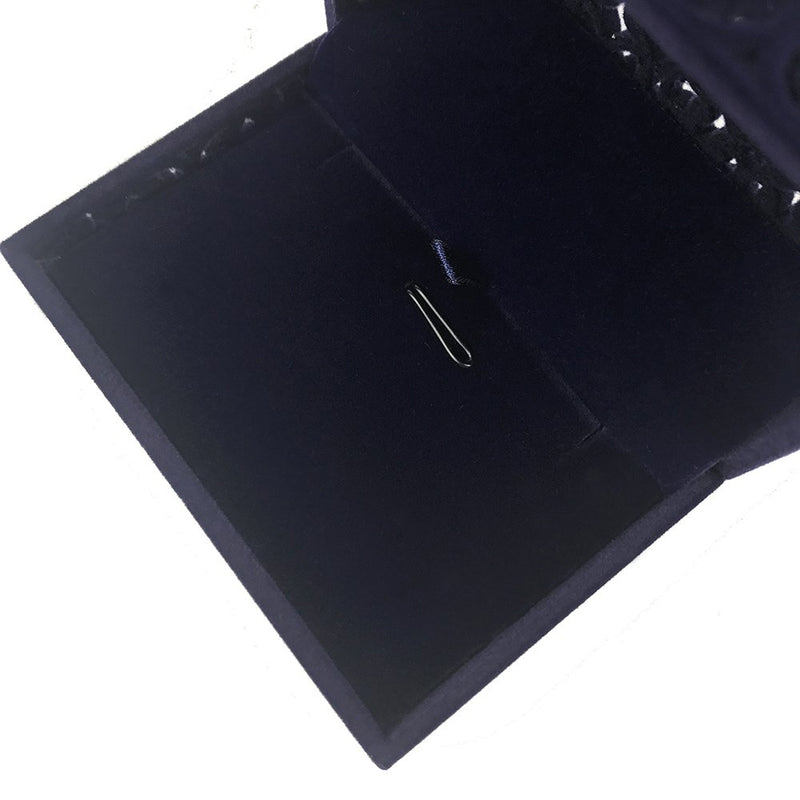 [Australia] - DesignSter Hollow Royal Blue Velvet Jewelry Long Necklace Box – Chain Pendant Display Organizer Gift Box 
