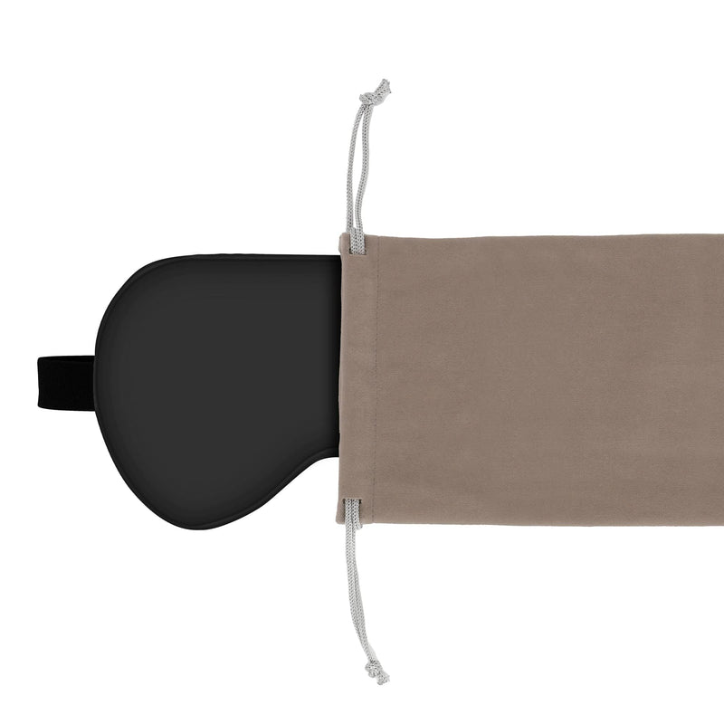 [Australia] - Amazon Basics Genuine Natural Mulberry Silk Eye Mask, Curved Sleep Mask with Adjustable Strap, Black 