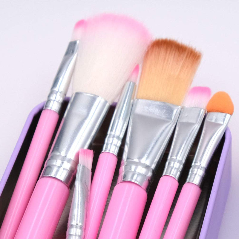 [Australia] - Makeup Brush Set 7 pcs Eye Shadow Concealer Make Up Brushes Pink 