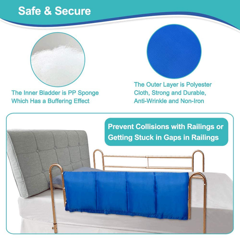 [Australia] - Mybow Bed Bumpers Hospital Pads Bed Cushion Rail Bumper Pad for Elderly Seniors Adults Medical Guard Padding Covers (48x12 INCH 1 PCS) 