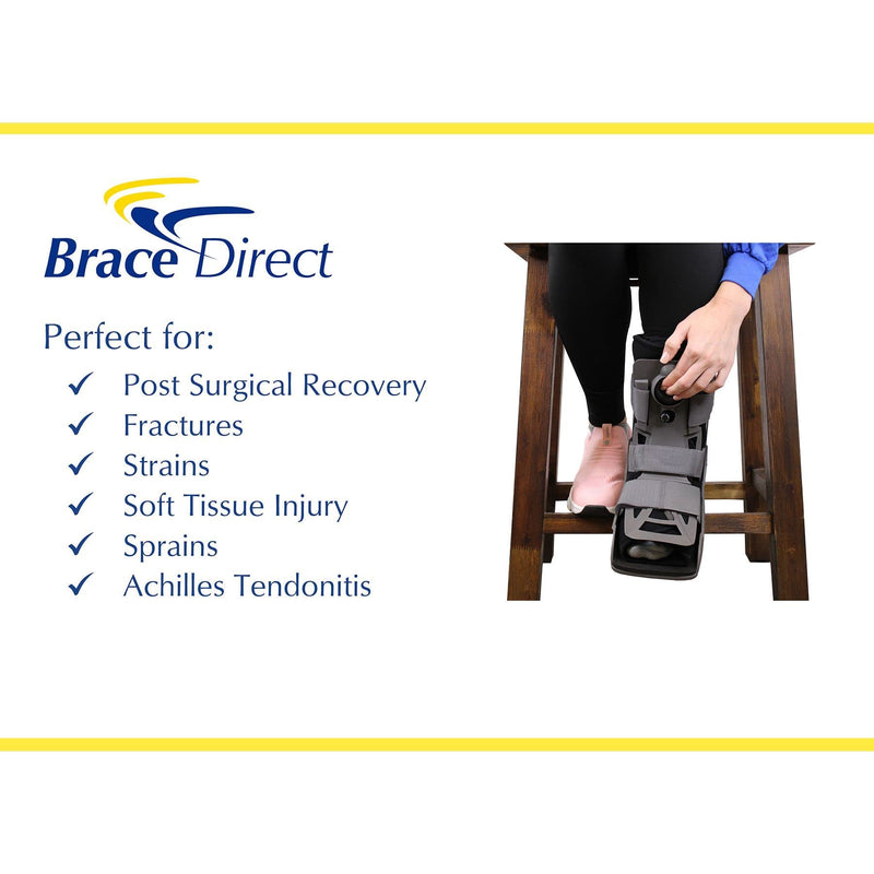 [Australia] - Short Full Shell Walking Boot for Post Surgery, Ankle Strains, Ankle Sprains, Fractures, Soft Tissue Injury, Foot & Ankle Air Cast Orthopedic Walker by Brace Direct S 