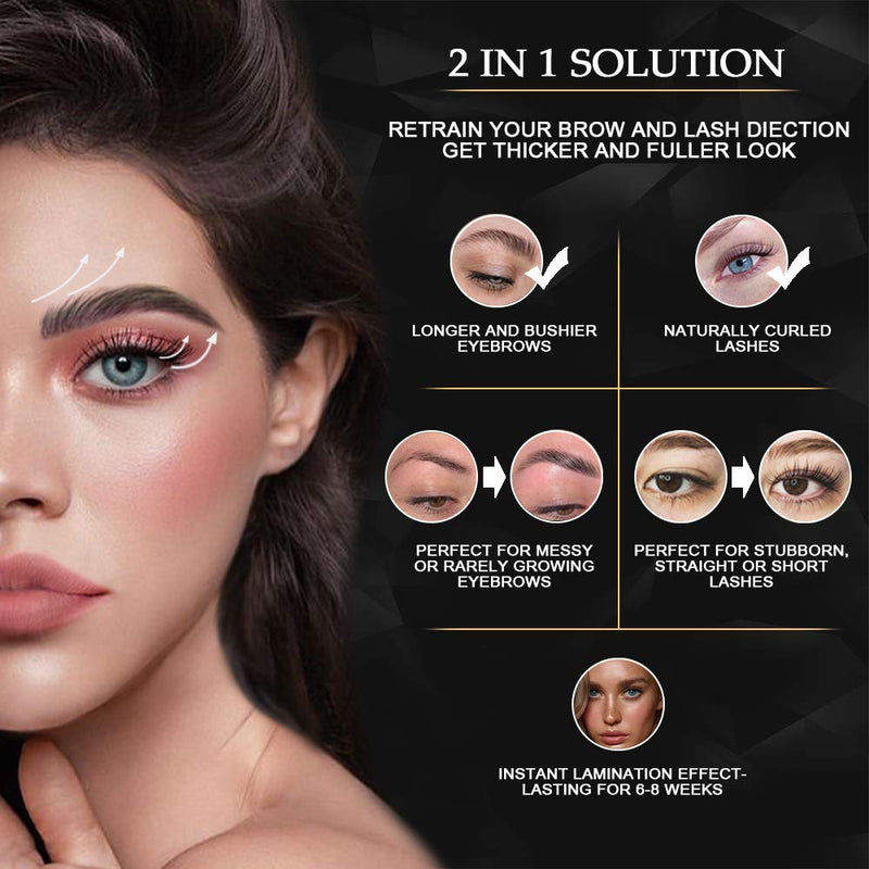 [Australia] - Ofanyia Lash Lift & Brow Lamination 2 in 1 Kit, Instant Fuller Eyebrow & Eyelash Perm Kit with Brow Brush and Brow Razor - Salon Result Lasts 6-8 weeks 