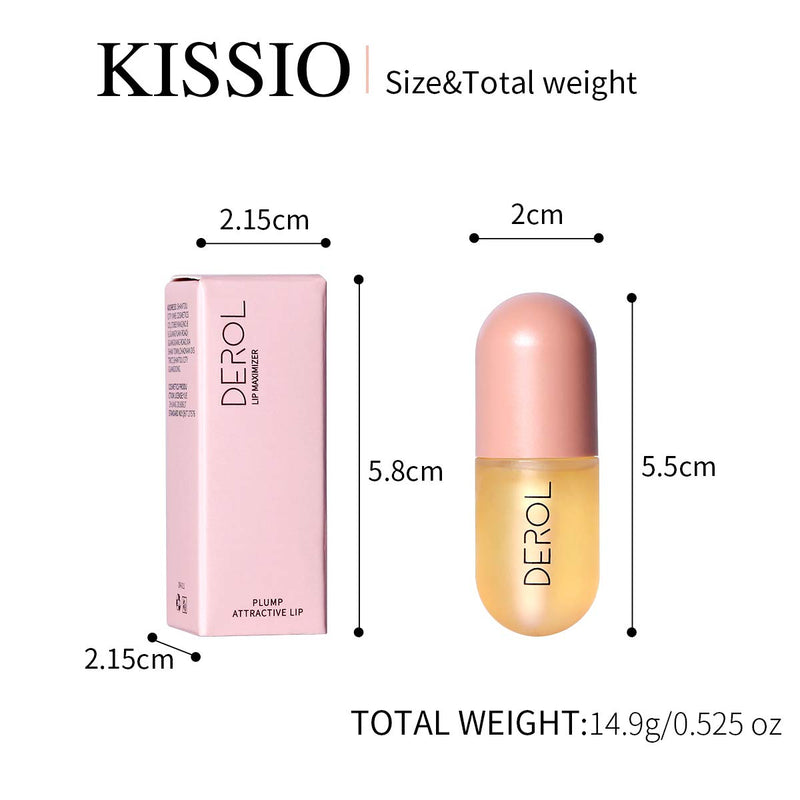 [Australia] - KISSIO Lip Plumper,Natural Lip Plumper,derol Lip Plumper Set,lip plumping lip gloss,lip plumper gloss,Lip Enhancer Make Lips Fuller and Moisturizing 5.5ml,Beautiful Fuller,Lip Mask 02#Light color 