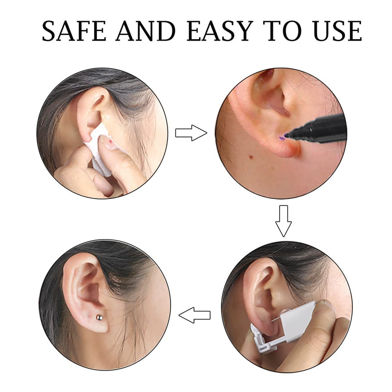 [Australia] - Disposable Ear Piercing Kit Painless Ear Piercing Gun Tool with Ear Studs, 2 Pack Crown 