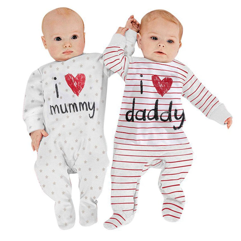 [Australia] - AOMOMO Newborn Infant Unisex Baby Footies Romper Bodysuit Jumpsuit Outfits Clothes 2 Pack 0-0 