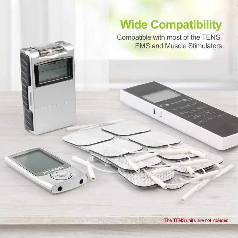 [Australia] - AUVON TENS Machine Pads 50 x 50mm 20 Pcs, 3rd Gen Latex-Free TENS Electrode Pads Patches with Upgraded Self-Stick Performance and Non-Irritating Design for Electrotherapy A-white 