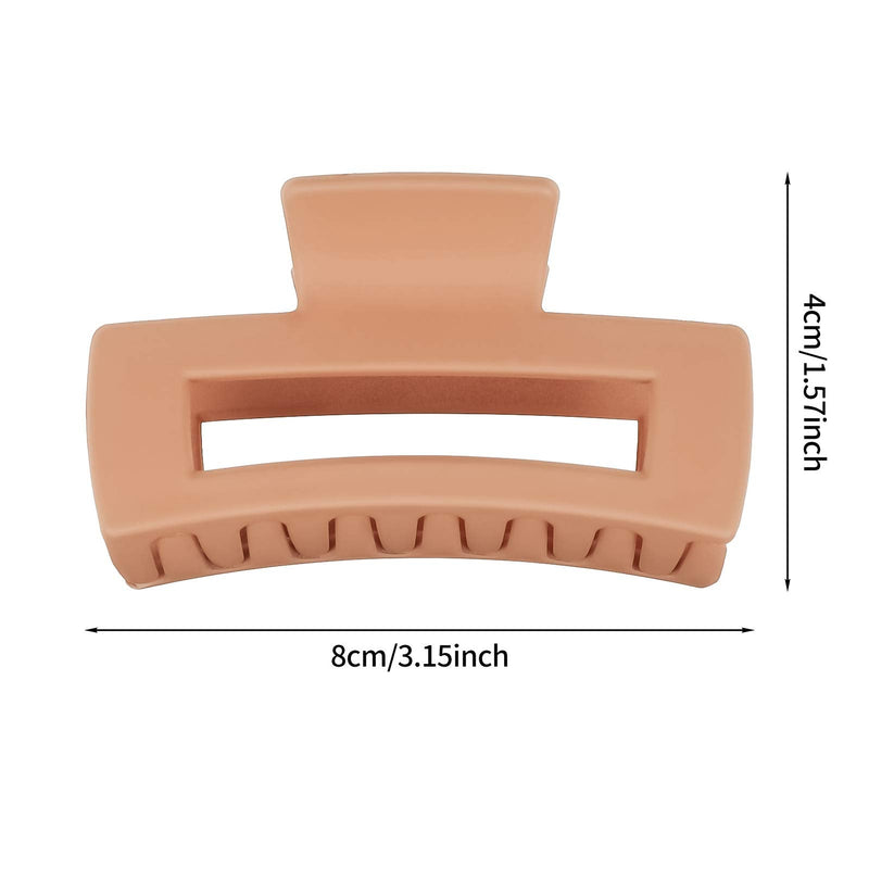 [Australia] - FANTESI 6 Pcs Big Claw Clips, Large Non slip Hair Clip Matte Jaw Clips for Women and Girls 
