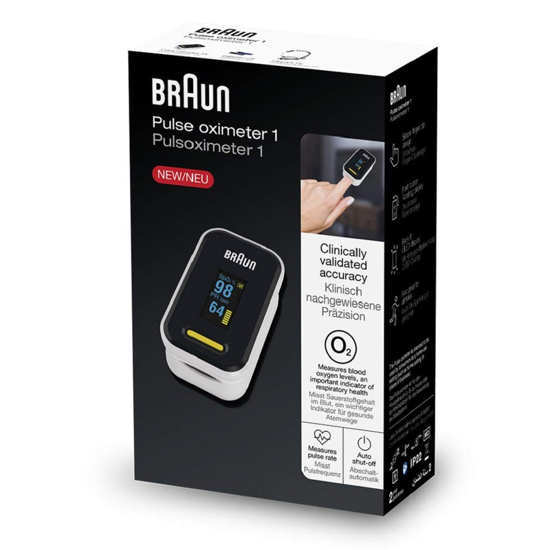 [Australia] - Braun Pulse Oximeter 1 (Oxygen Saturation, Blood Oxygen Levels, Clinically Accurate, Certified Medical Device) YK-81CEU 