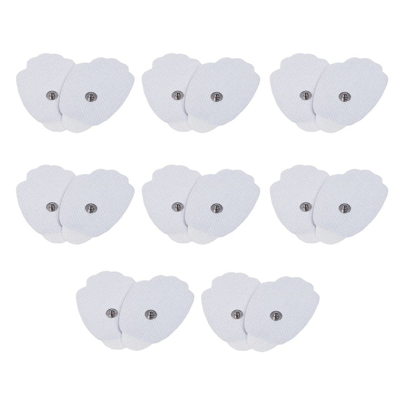 [Australia] - Tens Unit Pads Patches Holder with Extra Replacement Reusable Electrodes 8 Pairs Stick-on Snap on Pads 510(k) Cleared for TechCare Massagers iRest Massager Unimed Massager Tens Machine Device 