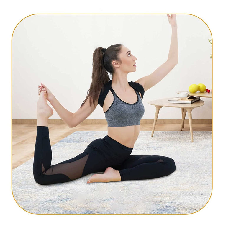 [Australia] - Posture Corrector for Women and Men, Huninpr Adjustable Upper Back Brace, Breathable Back Support straightener, Providing Pain Relief from Lumbar, Neck, Shoulder, and Clavicle, Back. (Universal size) Universal size 