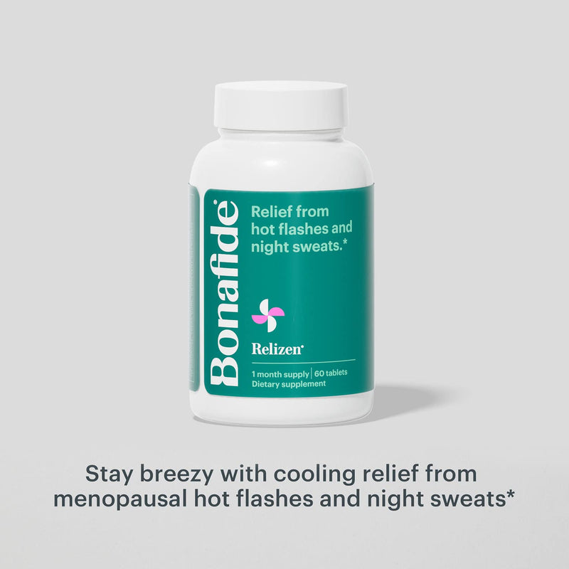 [Australia] - Bonafide Relizen – Powerful, Hormone-Free Relief from Hot Flashes and Night Sweats During Menopause* – 1 Month Supply (60 Tablets) 60 Count (Pack of 1) 